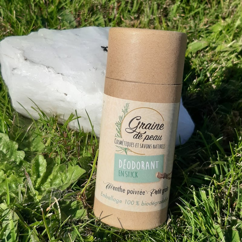 Déodorant naturel solide - menthe poivrée, petit grain