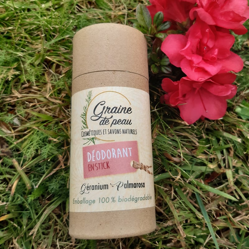 Déodorant naturel solide - géranium, palmarosa